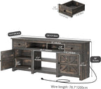 YITAHOME TV Stand for 75/80 Inch TV, Entertainment Center, TV Cabinet with Drawers and Power Outlet, Dark Rustic Oak TV Console for Living Room Furniture (70 Inch Lenght 30 Inch High)