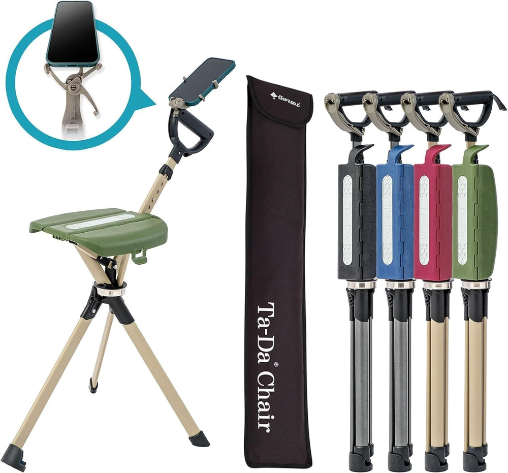 Ta-Da Chair Series 2 PRO, Portable Trekking Hiking Pole, Folding Walking Stic...