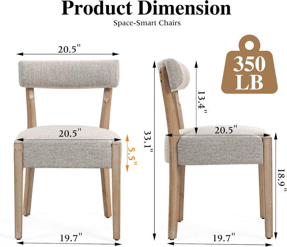 ZJhome Dining Chairs,Set of 6 Mid-Century Modern Wooden Kitchen Chairs with L...