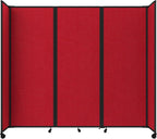 Versare Room Divider 360 Portable Wall Partition | Folding Panels | Large Freestanding Divider | Locking Wheels | Temporary Room Separator