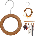 Wood Hat Organizer for Baseball Caps,Magnetic Hat Rack,Belt Hanger for Closet, Multipurpose Closet Hangers for Belts Ties Tank Tops