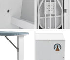 Wall Mounted Ironing Board Cabinet, Built in Swivel Ironing Board Folding with Storage, Foldable Ironing Storage Station for Home, Apartment & Small Spaces