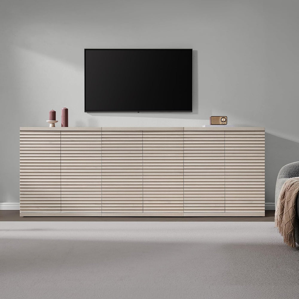 SICOTAS Buffet Cabinet with Storage Sideboard Cabinet with Doors & Shelves