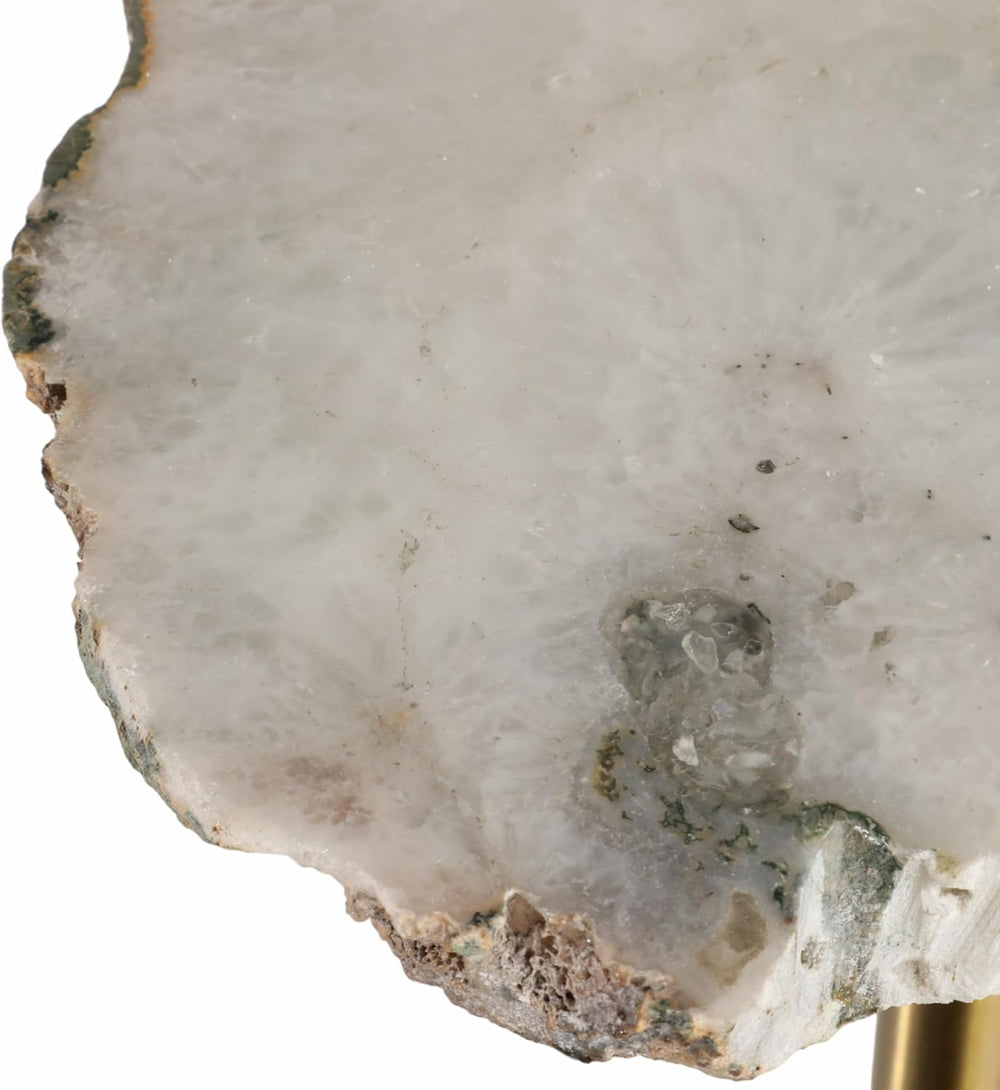 Classy End Table, Side Table, or Night Stand - Raw Agate Drink Table with Sli...