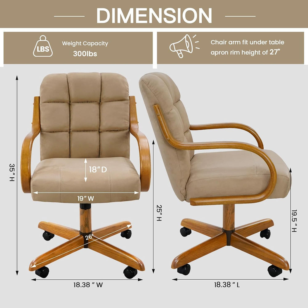 Chromcraft Douglas D9520 Swivel-Tilt Dining Chair - Chestnut - MAJ6-1pc | Cas...