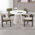 LukeAlon Chenille Dining Chairs Set of 4, Modern Upholstered Armless Kitchen Chairs with Black Metal Legs Curved Back Dining Room Chairs Reception Chair for Living Room Office, Green