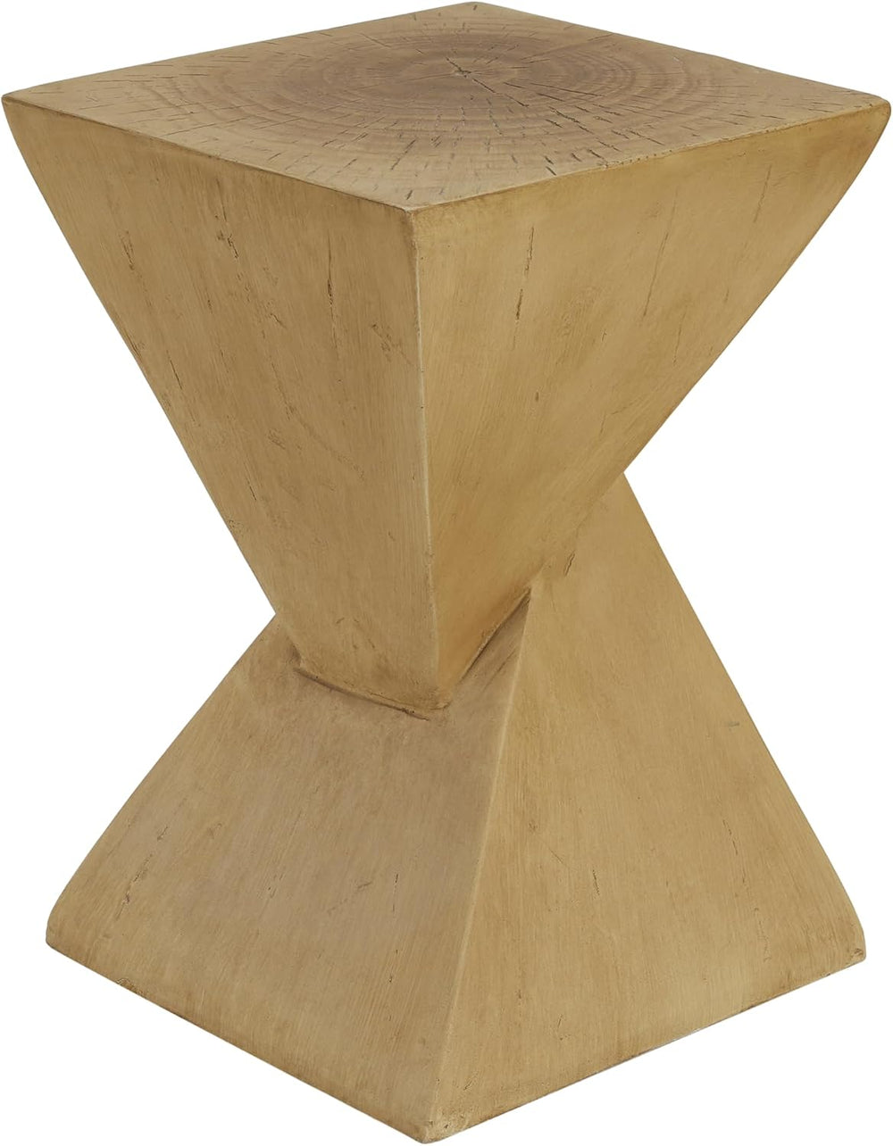 Modern Hourglass Side Table, Sculptural End Table for Living Room, Bedroom &a...