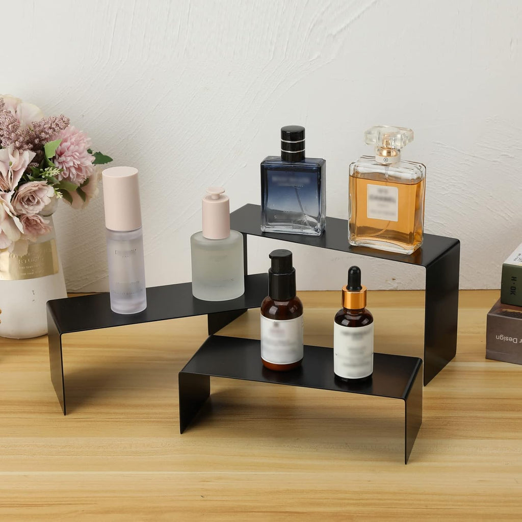 Purse Display Stand Handbag Display Stand Black Stainless Steel Display Risers Showcase Stand Product Stand Set (RCS 50% Recycled Post-consumer Metal)