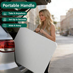 6ft Folding Table, Foldable Picnic Table Portable Table for Indoor Outdoor Use Heavy Duty Plastic Table Camping Table with Carry Handle for Party, BBQ, White