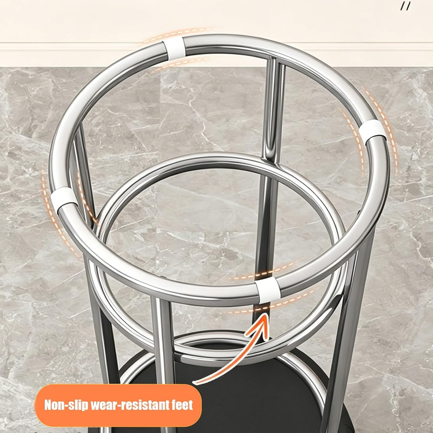 Counter Stool, Tall Executive Office Chair, High Barstools, Metal Frame, for Kitchen Island, Reception, Cafe, Changing Room(Orange+White,High 70CM)