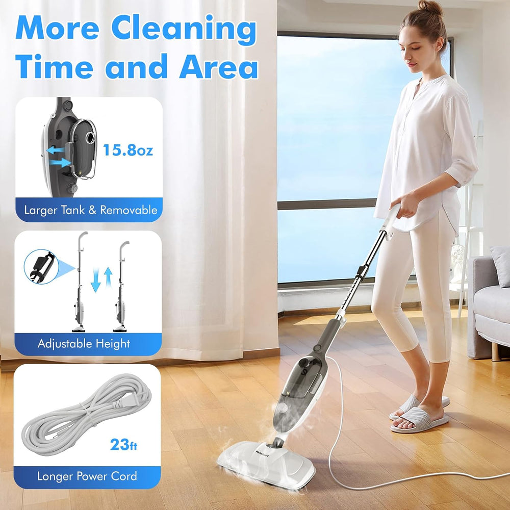 Steam Mop - All-in-one Powerful Handheld Steam Cleaner Detachable Floor Steam...