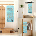 FOREGOER Hanging Jewelry Organizer with 88 Zippered Pockets, Dustproof Foldable for Travel, Accessories Organizer for Holding Jewelries Earring Organizers and Storage (Blue)