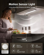 EZVALO 6-Pack Under Cabinet Lighting, 2000mAh Rechargeable Wireless Motion Sensor Lights, 62LEDs, 3 Color Temps, Dimmable, Timer, Magnetic, with Remote Control for Kitchen, Closet, Stair