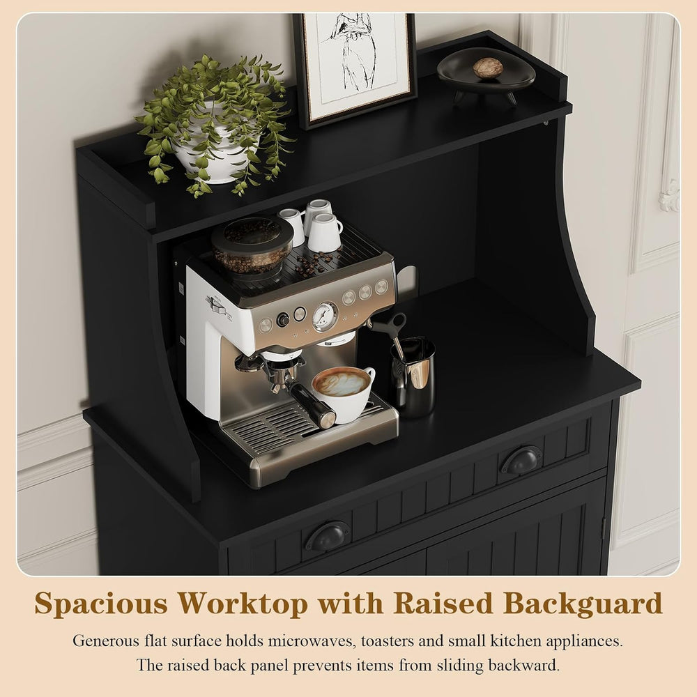 ARTPOWER 54" Kitchen Microwave Cabinet/Stand with Storage and Drawers, P...