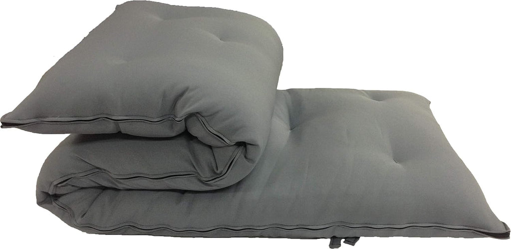 Twin Size Traditional Japanese Floor Futon Mattresses, Tatami Foldable Cushion Mats, Yoga, Meditation 80 x 39 x 3 (Gray)
