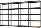 LEVELEVE 5-Tier Heavy Duty Storage Shelving Unit, 2020 lbs Capacity, Adjustable Metal Utility Shelf, 48" L x 18" W x 73" H for Garage, Kitchen, Pantry, Basement, Bathroom, Laundry,4 Pack