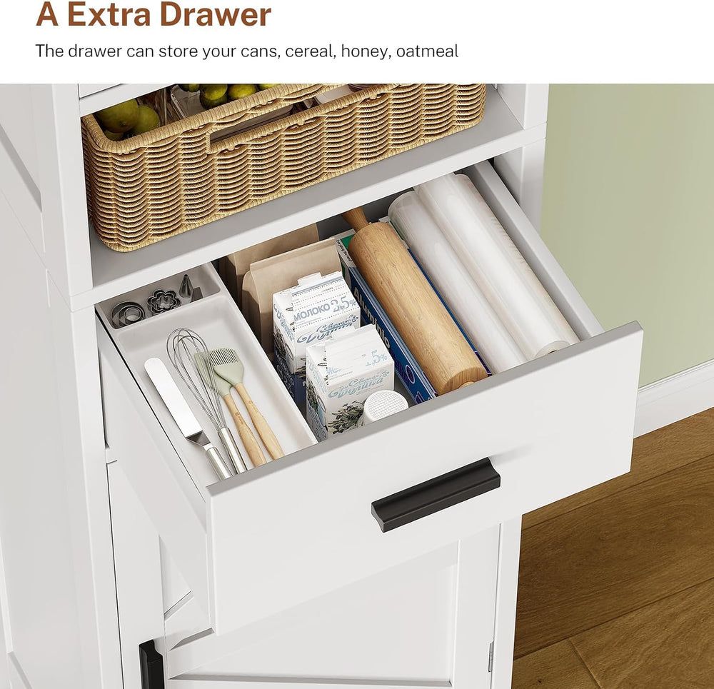 TEENFON 67" H Tall Storage Cabinet with 2 Doors, Bathroom Storage Cabine...