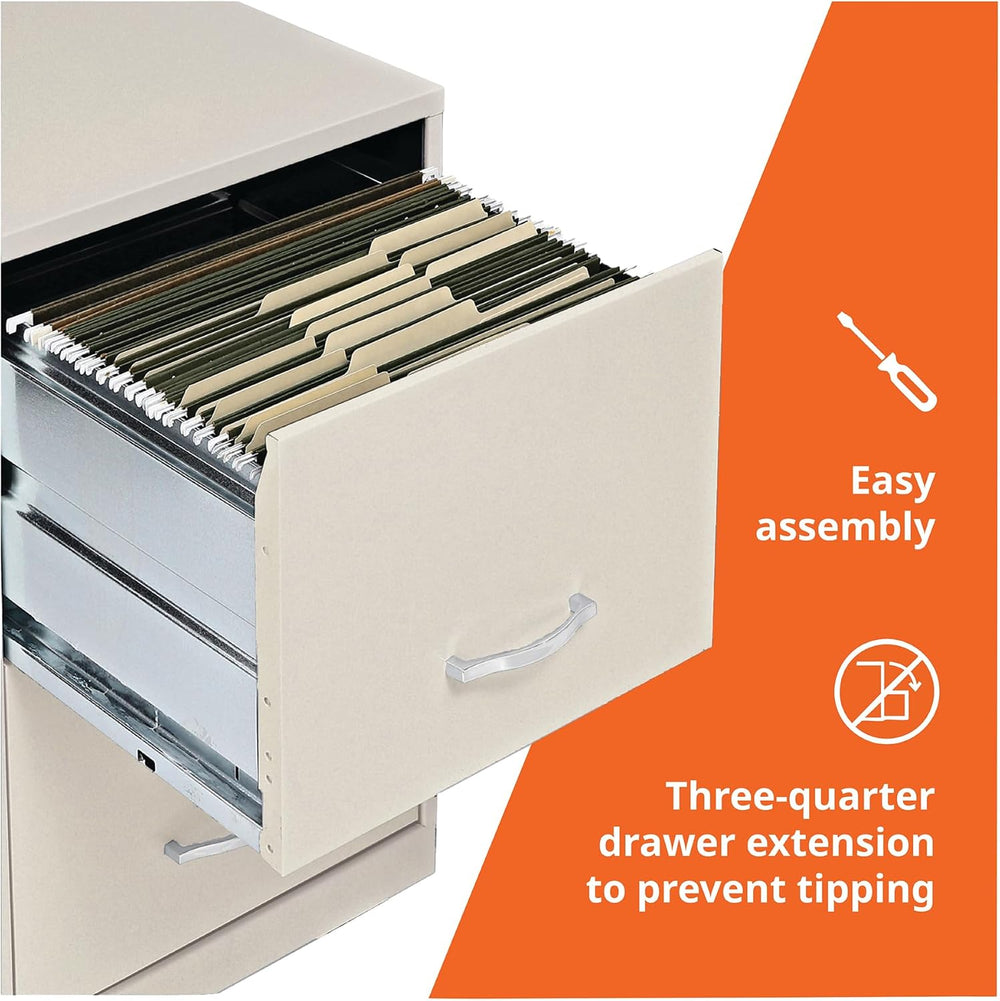 NuSparc 2 Drawer Locking Filing Cabinet | Pre-Assembled Steel Construction | ...