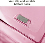 Acrimet Facility 4 Tier Letter Tray, Side Load, Letter Size/A4, Desktop File Organizer, Plastic (Clear Pink)