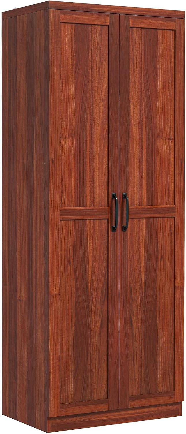 63in High Kitchen Pantry Storage Cabinet — 2 Doors, 5-Tier Adjustable Shelves...