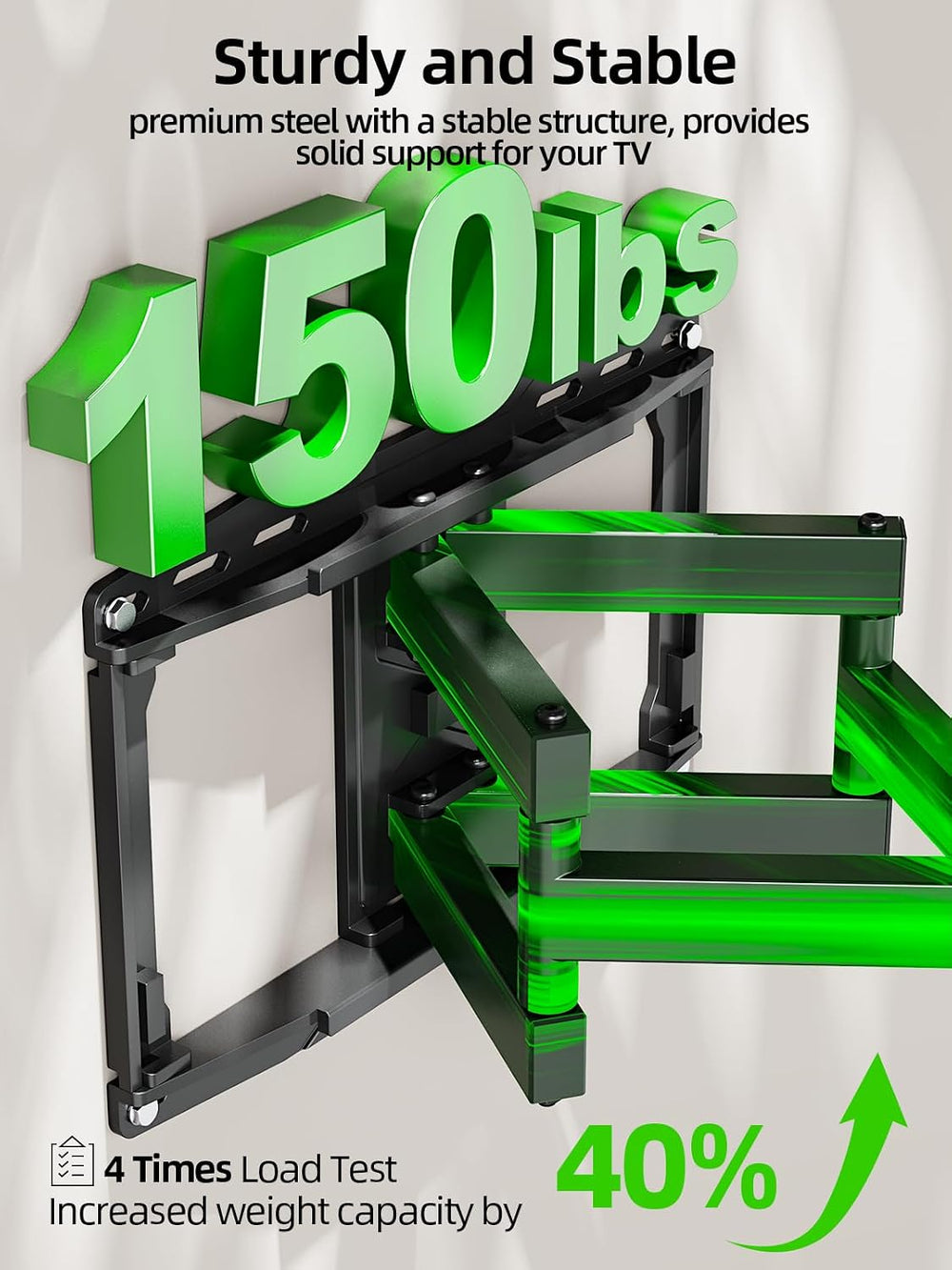 USX MOUNT Full Motion TV Wall Mount for 42-97 Inch TVs up to 150lbs, Swivel a...