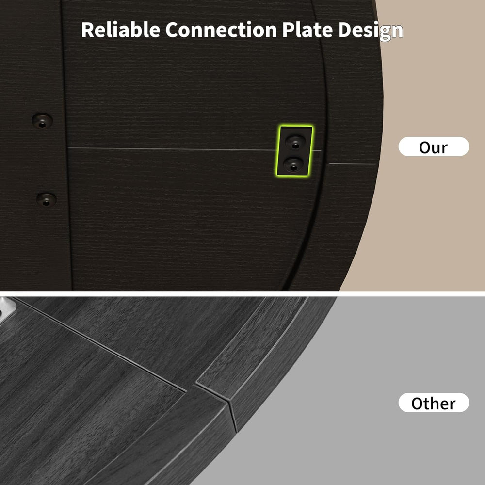 iPormis 47 Inch Round Dining Table for 4-6 People, Wooden Dining Room Table w...