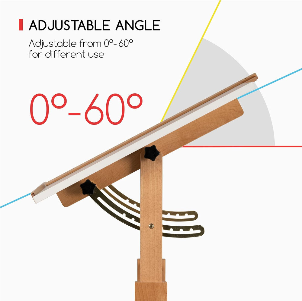 MEEDEN White Adjustable Drafting Table: 35.5" x 23.5" Art Drawing D...
