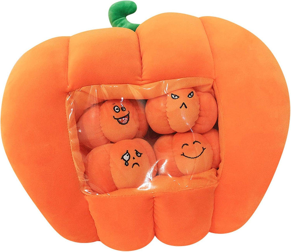 REFAHB Stuffed Pumpkin Fluffy Pumpkin Plush Durable Halloween Pumpkins Decora...