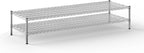 24" Deep x 72" Wide x 14" Height Wire Shelving Kit | 2-Tier | NSF Commercial Storage Rack Unit