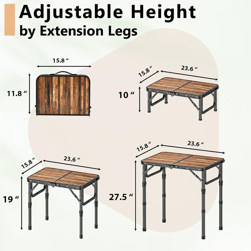 YihuiKo Folding TV Tray, Lightweight Portable Small Foldaing Table | Adjustab...
