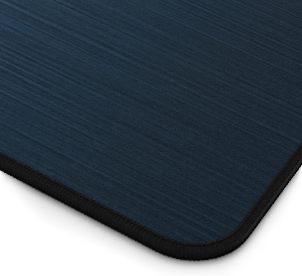 Brushed Metal Texture Desk Mat - Extended Mouse Pad & Desk Pad, Neoprene Surface, Non-Slip Rubber Base, Stitched Edges, Desk Protector for Keyboard & Mouse, Sizes 12x18/12x22/16x32 (Blue, 16x32)