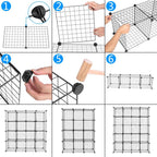 20 - Cube Organizer: Wire Cube Storage for Home & Office - Multifunctional, Modular Cubbies