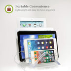 Prosumer's Choice Universal 5 Tablet and Smartphone Charging Organizer Rack Desktop Stand Holder | for Home or Office Supplies | Tablet Divider Stand - Clear
