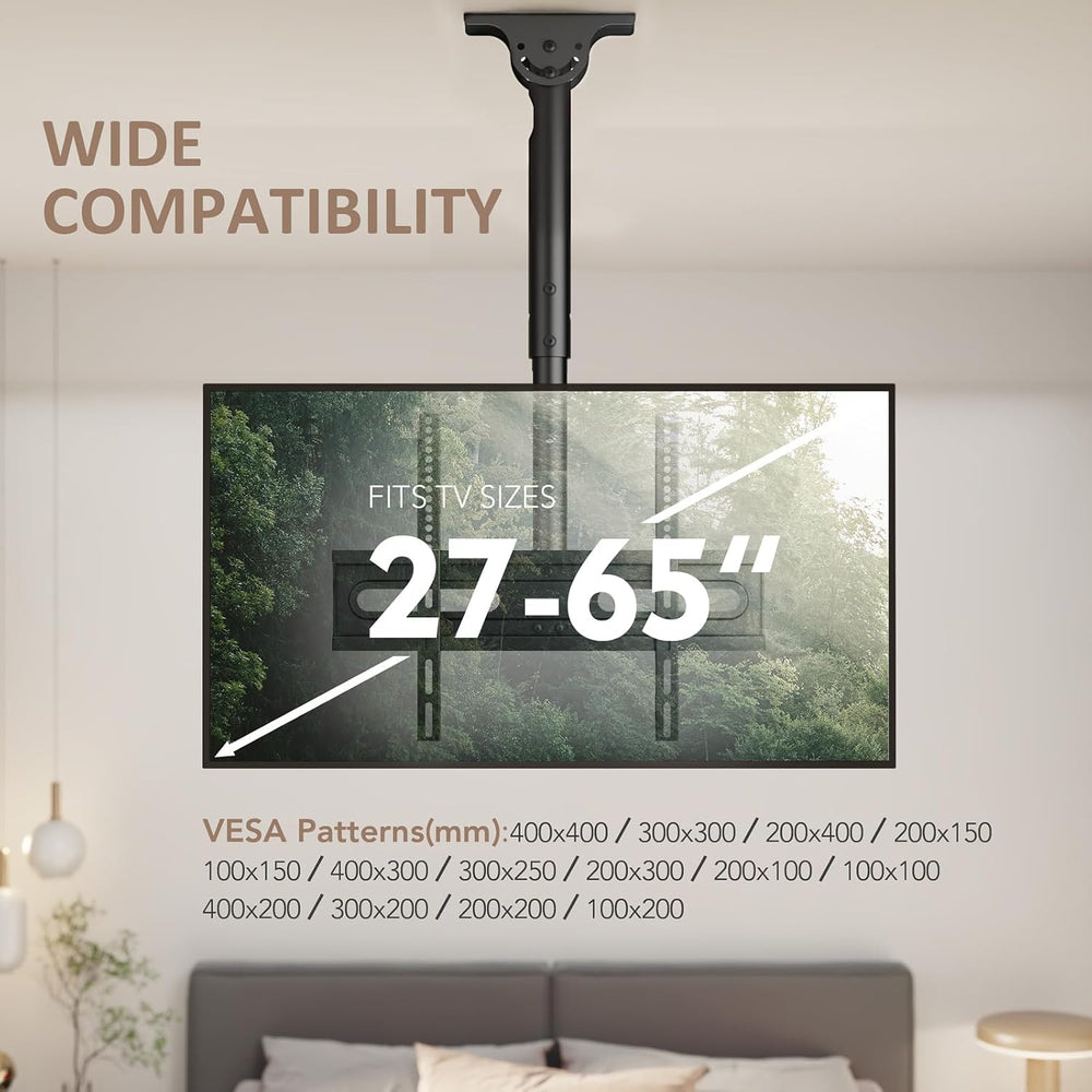 AX WABER Ceiling TV Mount Adjustable Bracket for 26-65 inch LCD LED OLED 4K T...