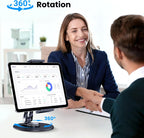 Tablet Stand Holder for iPad, Adjustable with 360 Rotating Base for Desk, Aluminum Swivel Tablet Stand Compatible with iPad Air, Mini, 10.2,9.7, Pro 11/13 and More