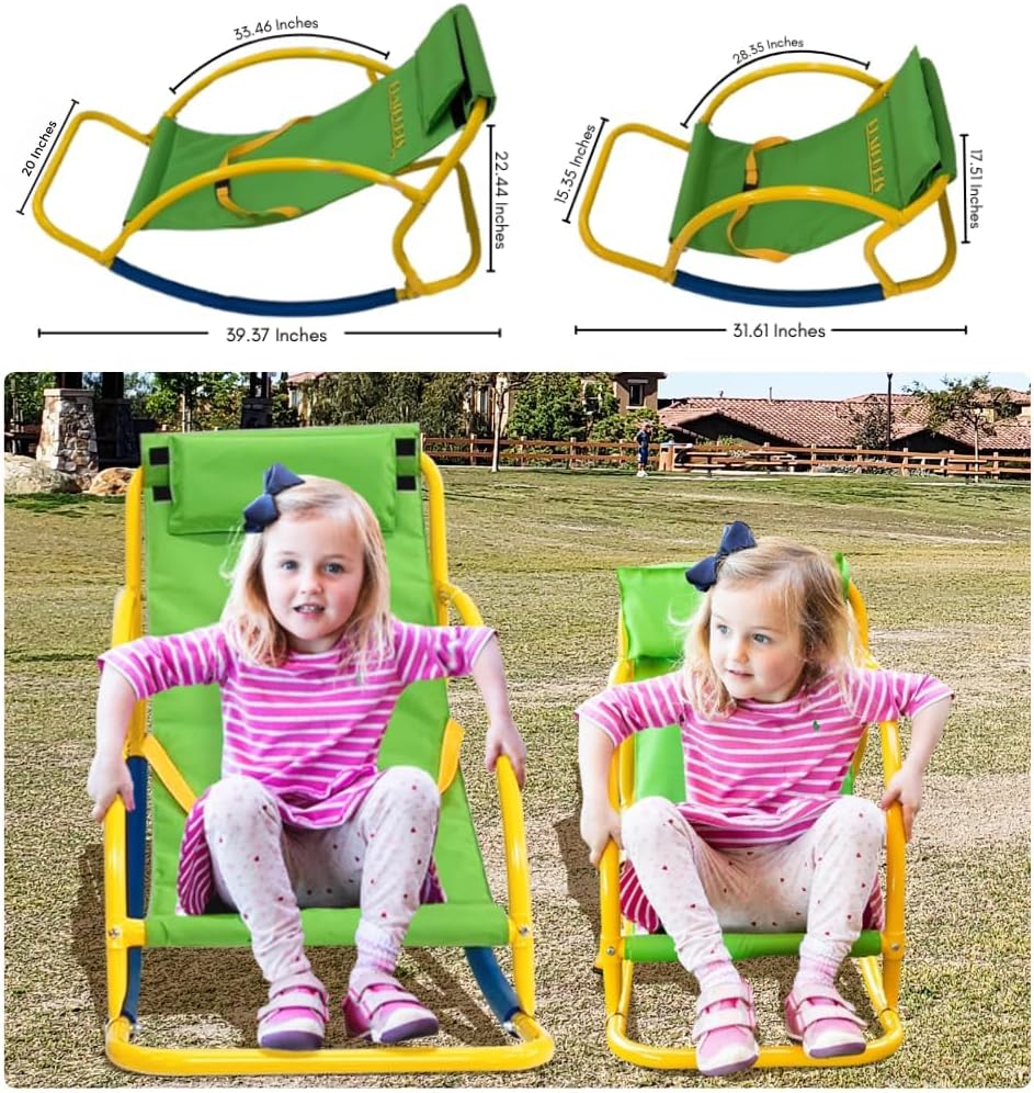 PLATPORTS Calming Sensory Rocking Chair for Kids – Balance Seat for Focus, Relaxation & Play | Indoor Outdoor Therapy Chair for Autism, ADHD & Active Kids