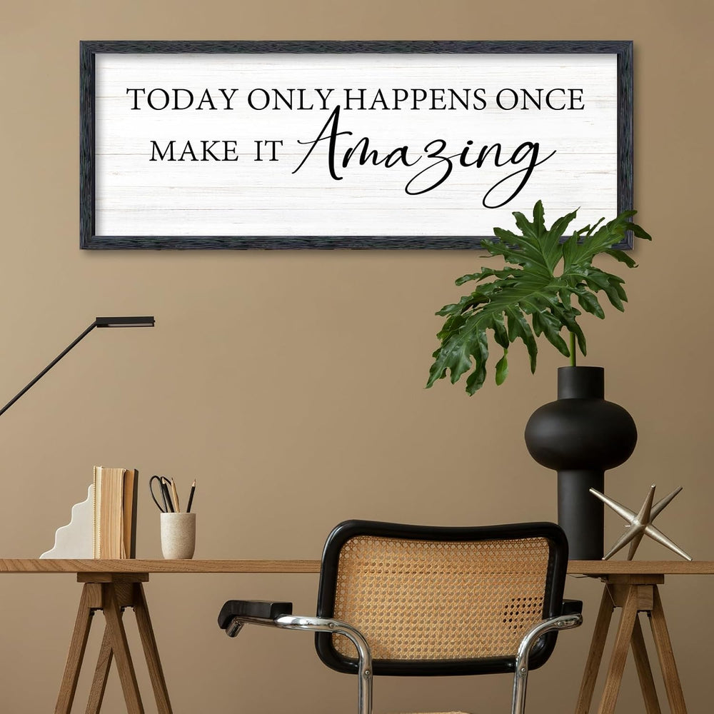 AuraPeak Inspirational Quotes Office Wall Decor, Black, 40"×15"