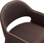Modway Talia Performance Velvet Dining Armchair in Chocolate Brown
