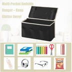 Bedside Caddy/Bedside Storage Organizer Hanging Bag with Three Options,Suitable for home beds, sofas, and dormitory beds—can hold magazines, books, phones, iPads, remote controls. (Black)