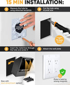 Elder Welder® Electrical Outlet Hidden Wall Safe | 100% Real Wall Plate Included | Easy to Install | Hidden Safe for Money | Wall Safes Between Studs | Secret Storage | Invisible Safe