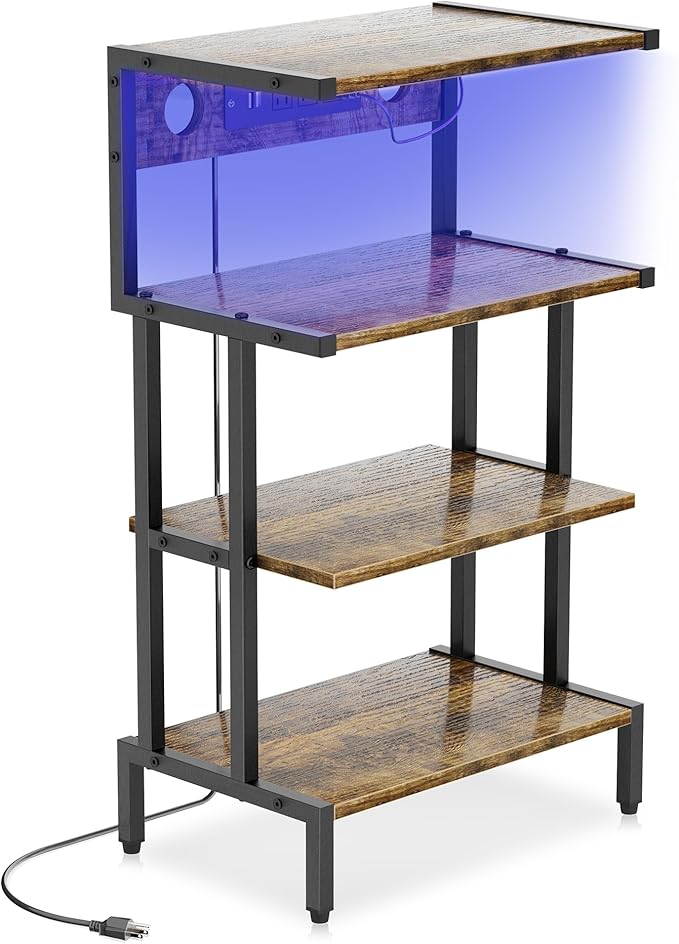 Aquzee Video Game Console Shelf, Stereo Racks - Media Stand with Outlet &...