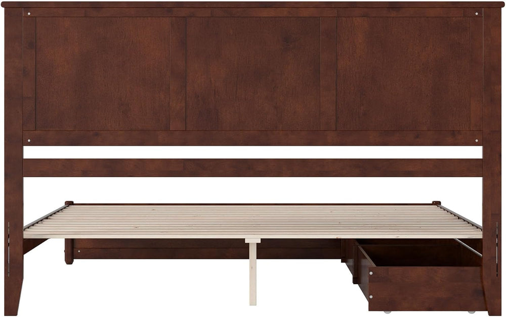AFI, Felicity King Platform Bed with Panel Footboard & Storage Drawers, W...