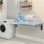 Wall Mounted Folding Table,304 Stainless Steel Wall Folding Desk,Floating Table for Wall,Laundry Room Folding Table,Home Bars and Dining Establishments(100x40cm /39.4"x15.7")