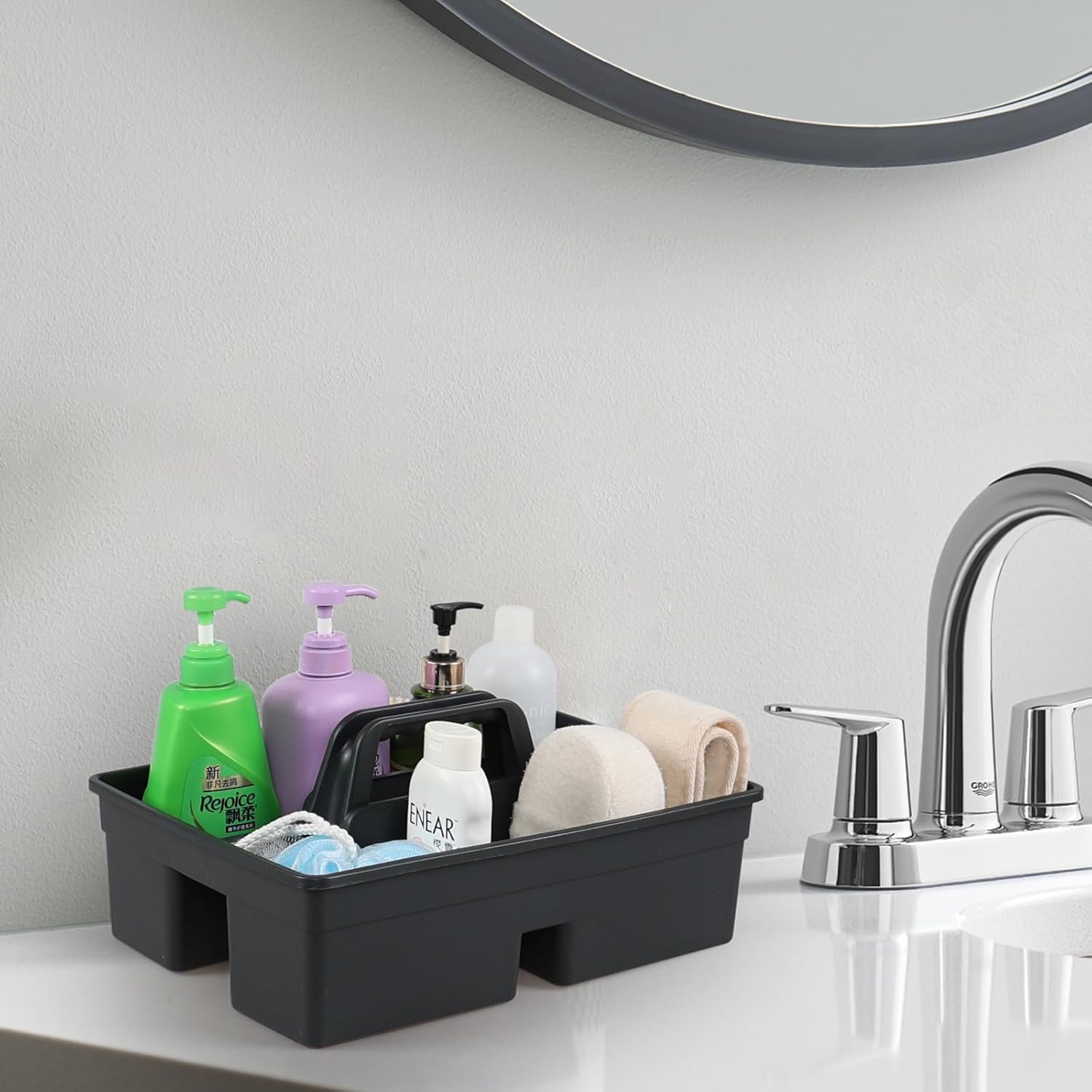 6-Pack Plastic Cleaning Caddy Organizer with Handle, Carry Caddy for Cleaning Products