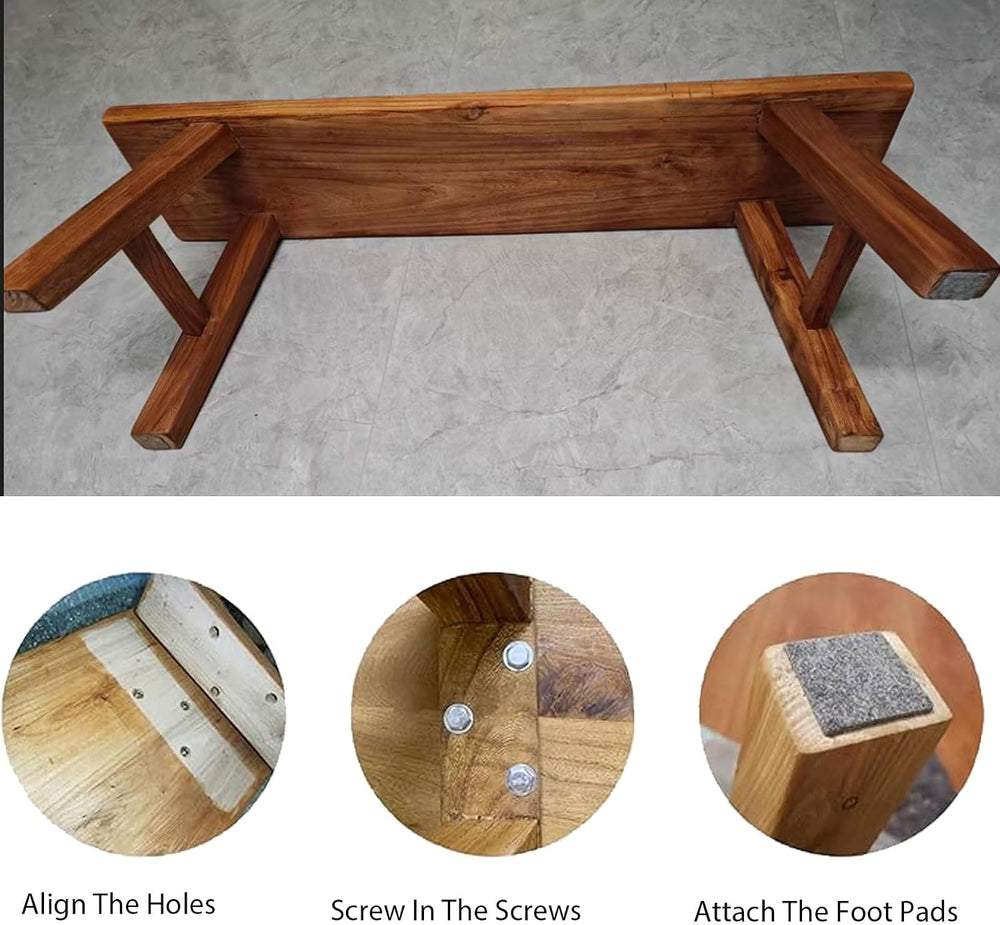 Farmhouse Indoor Wooden Living Room Dining Benchs Narrow Noodle Bench For Ent...