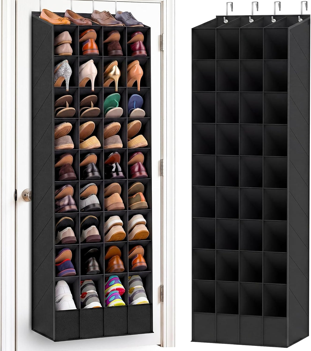 Ofiray-home Over the Door Shoe Organizer, 30-40 Pairs | Large & Deep Pockets, Fits Boots, Sneakers or Larger Shoes, Space-Saving, For Bedroom, Small Closet, Entryway