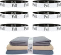 6 Pieces Bed Sheet Organizer Bands, Sheet Organizers and Storage Label Bands, Sheet Label for Bedding, Sheets Organizer for Closet,Sheet Keepers Linen Labels Bedding Bands (Full)