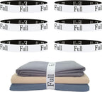 6 Pieces Bed Sheet Organizer Bands, Sheet Organizers and Storage Label Bands, Sheet Label for Bedding, Sheets Organizer for Closet,Sheet Keepers Linen Labels Bedding Bands (Full)
