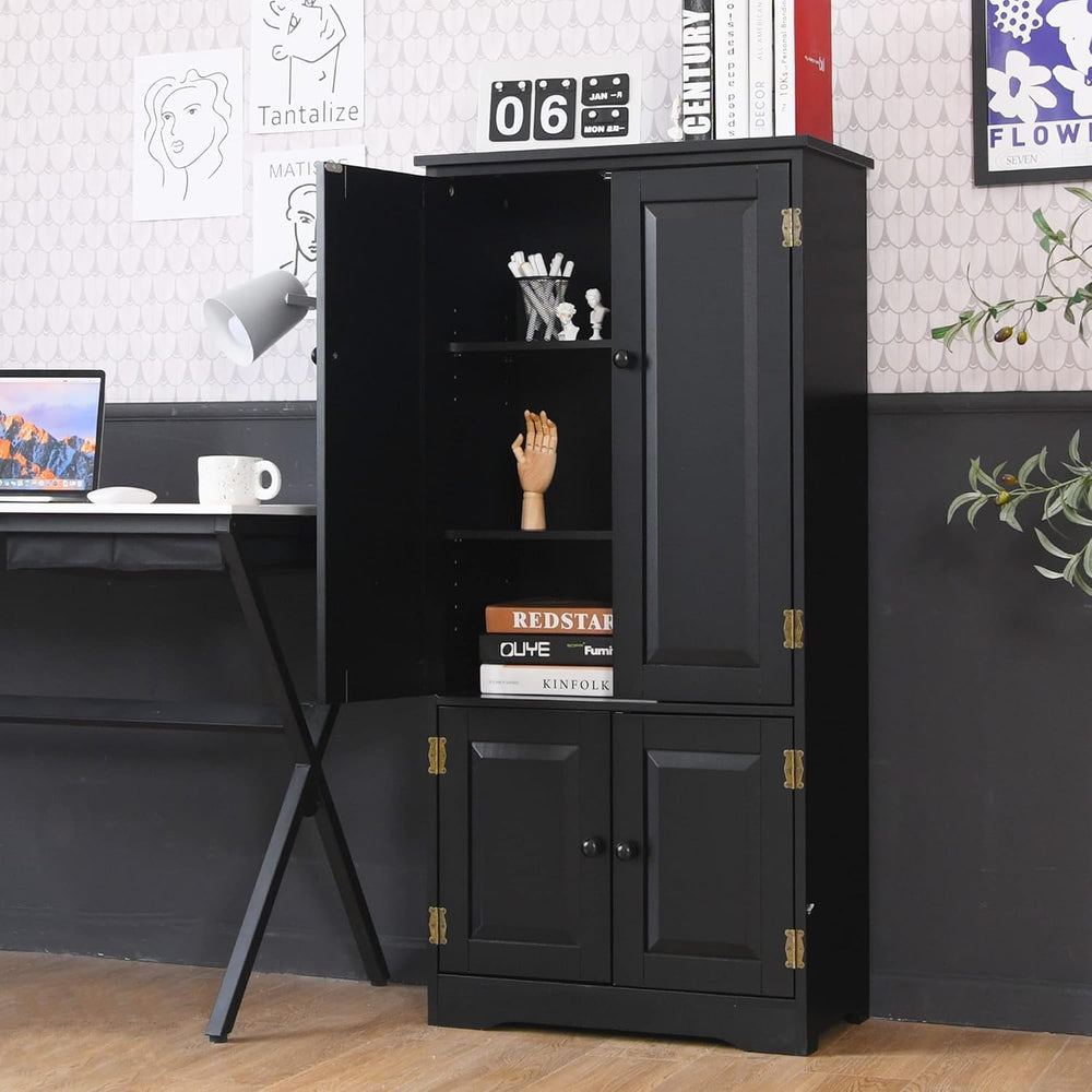 LOKO Kitchen Pantry Storage Cabinet, Modern Kitchen Cupboard with Adjustable ...