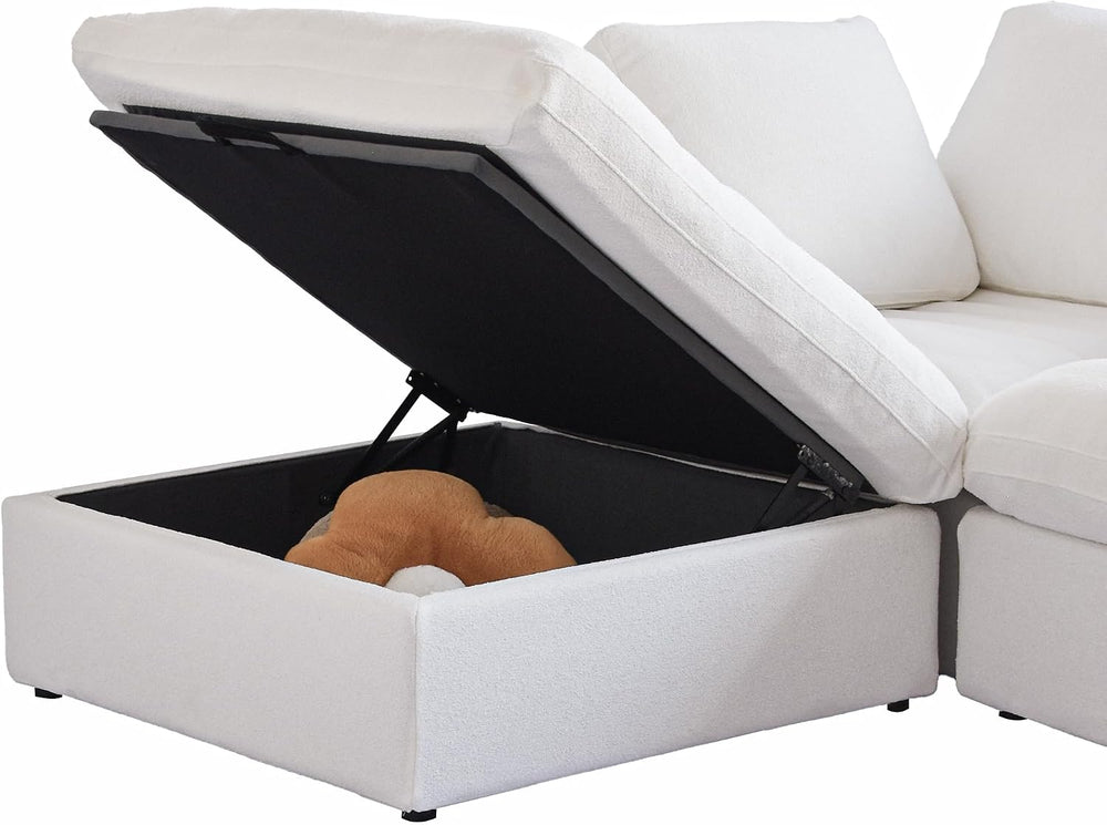 Cloud Modular Sectional Couch,160inch Overzised Down Filled Comfort Sofa Couc...